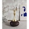 Manhattan Comfort Round End Table, 15.75 in L, Stainless Steel, Brown and Gold ET006-BR - alternate 1
